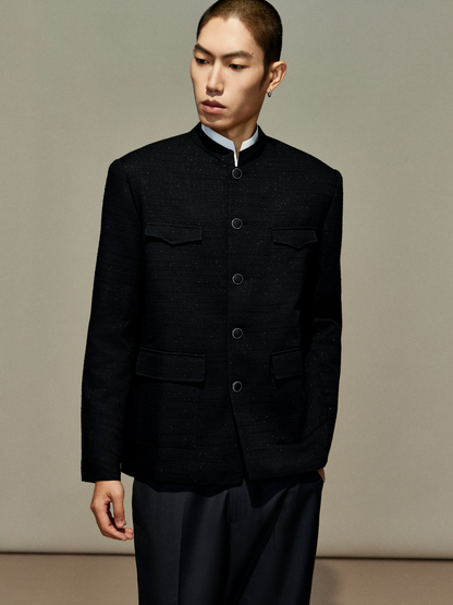 OWNLIFE cotton padded jacket with mulberry silk cotton liner - SILAS.