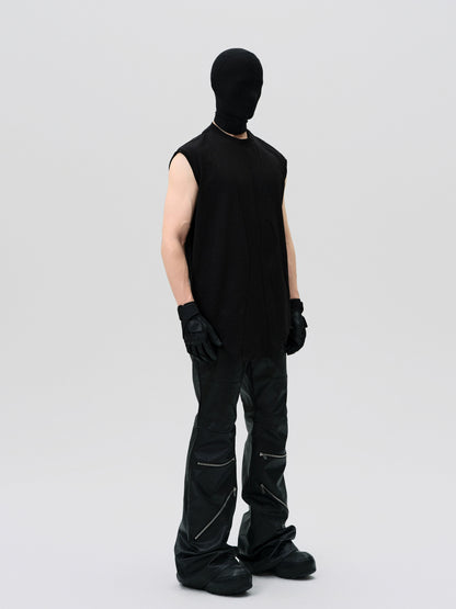 FRKM SCD Irregular Hem Deconstructed Triangle Sleeveless Vest - MORTLEY.