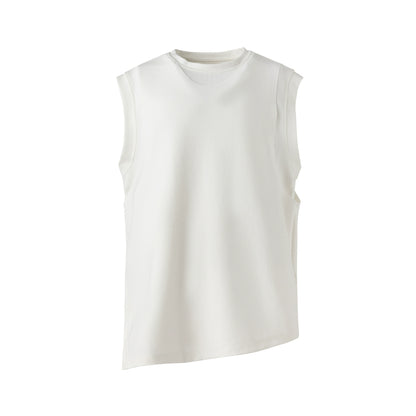 FRKM SCD deconstructed loose asymmetric sleeveless vest- CARTER.