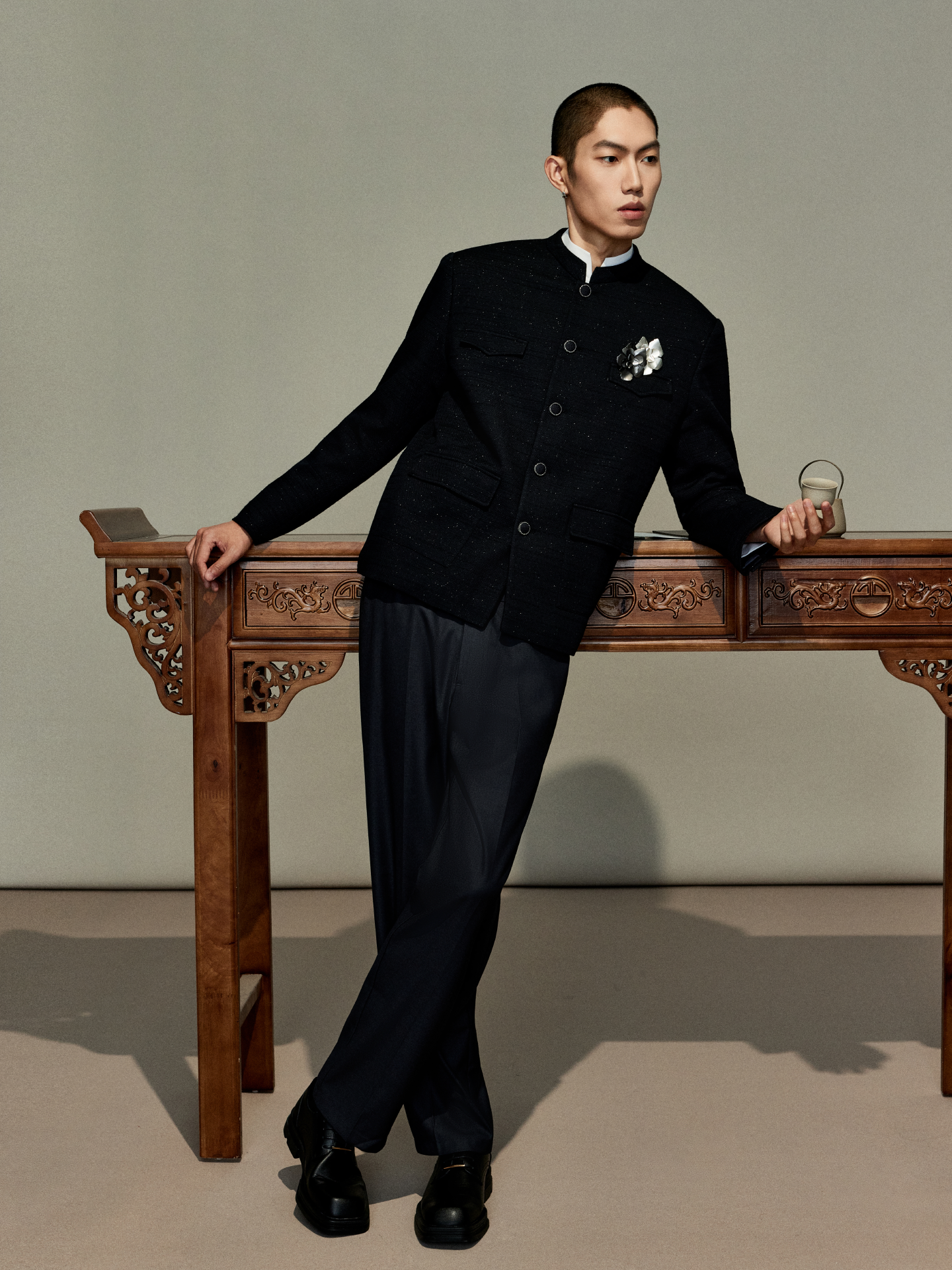 OWNLIFE cotton padded jacket with mulberry silk cotton liner - SILAS.