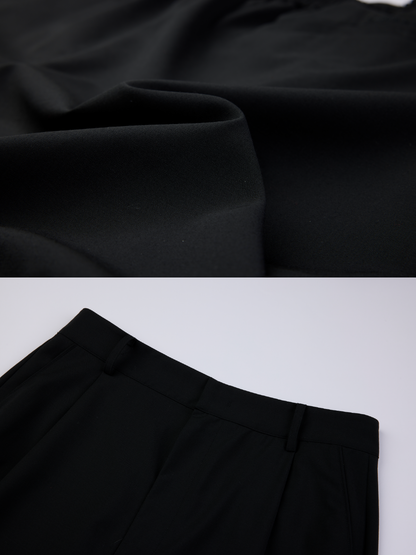 OWNLIFE Cool Wool Slimming Cropped Shorts - RICH.