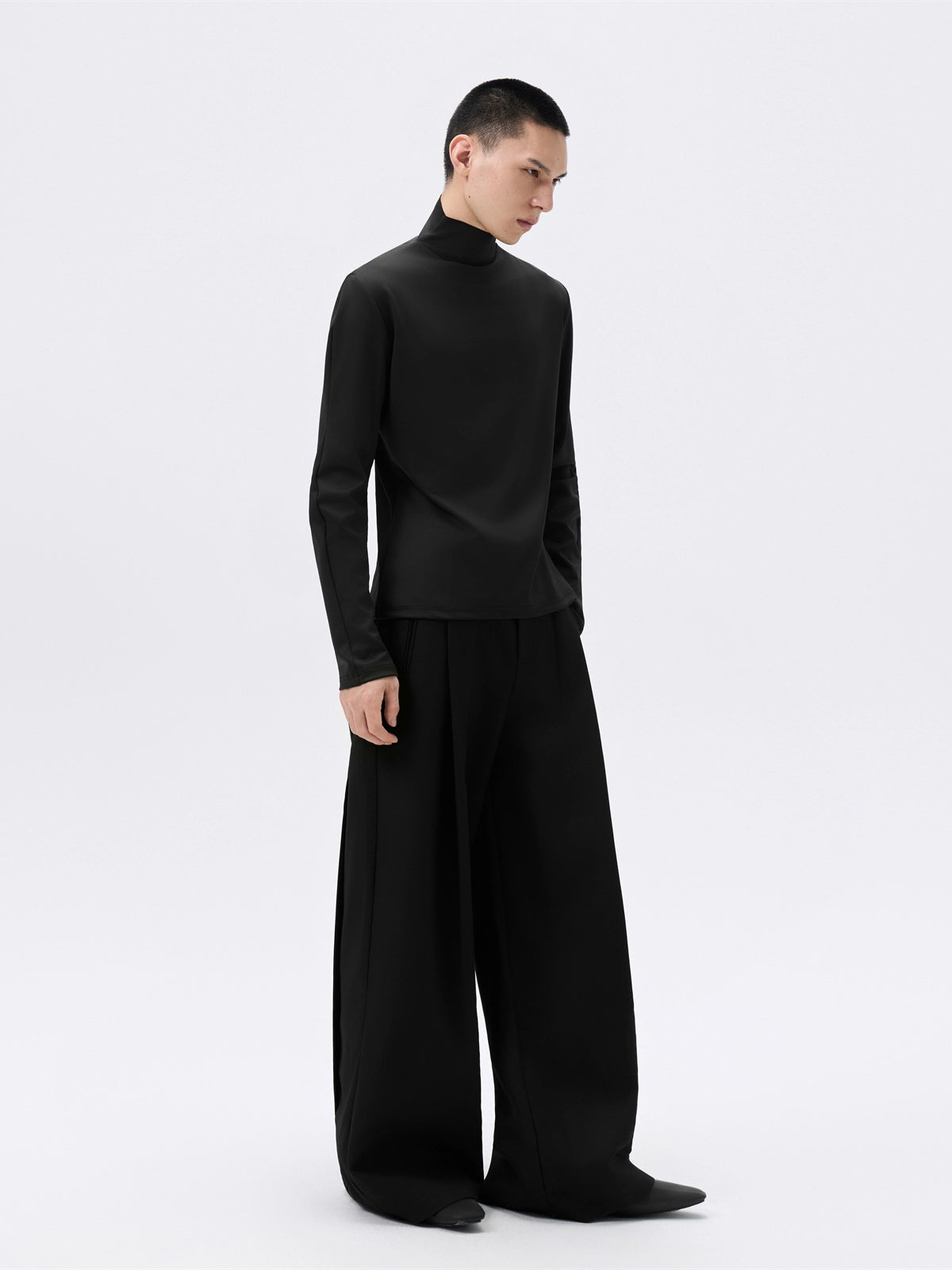 FRKM SCD Fitted Waist Long Sleeve High Neck Stretch Streamlined Top - NIGEL.