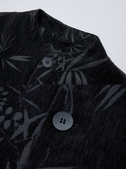 OWNLIFE bamboo sparrow chenille velvet jacquard jacket - JOSIE.