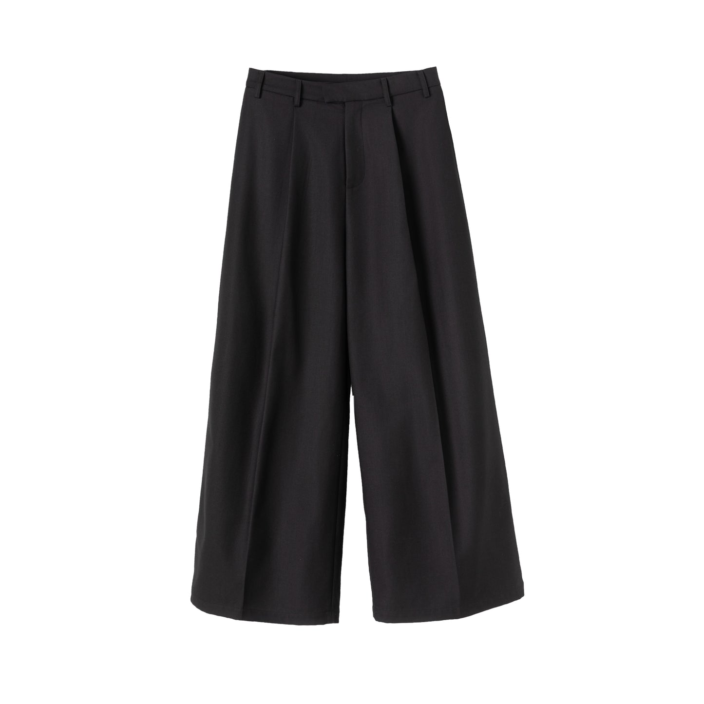 FRKM SCD draped silhouette wide-leg straight-leg black pants - RYAN.