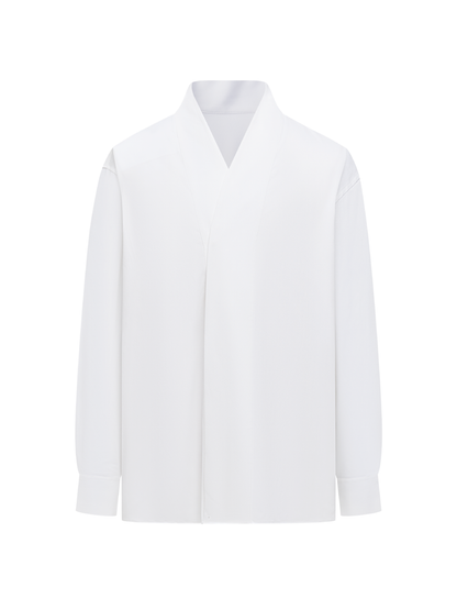 OWNLIFE cross-collared shirt Hanfu bamboo fiber texture - ROB.