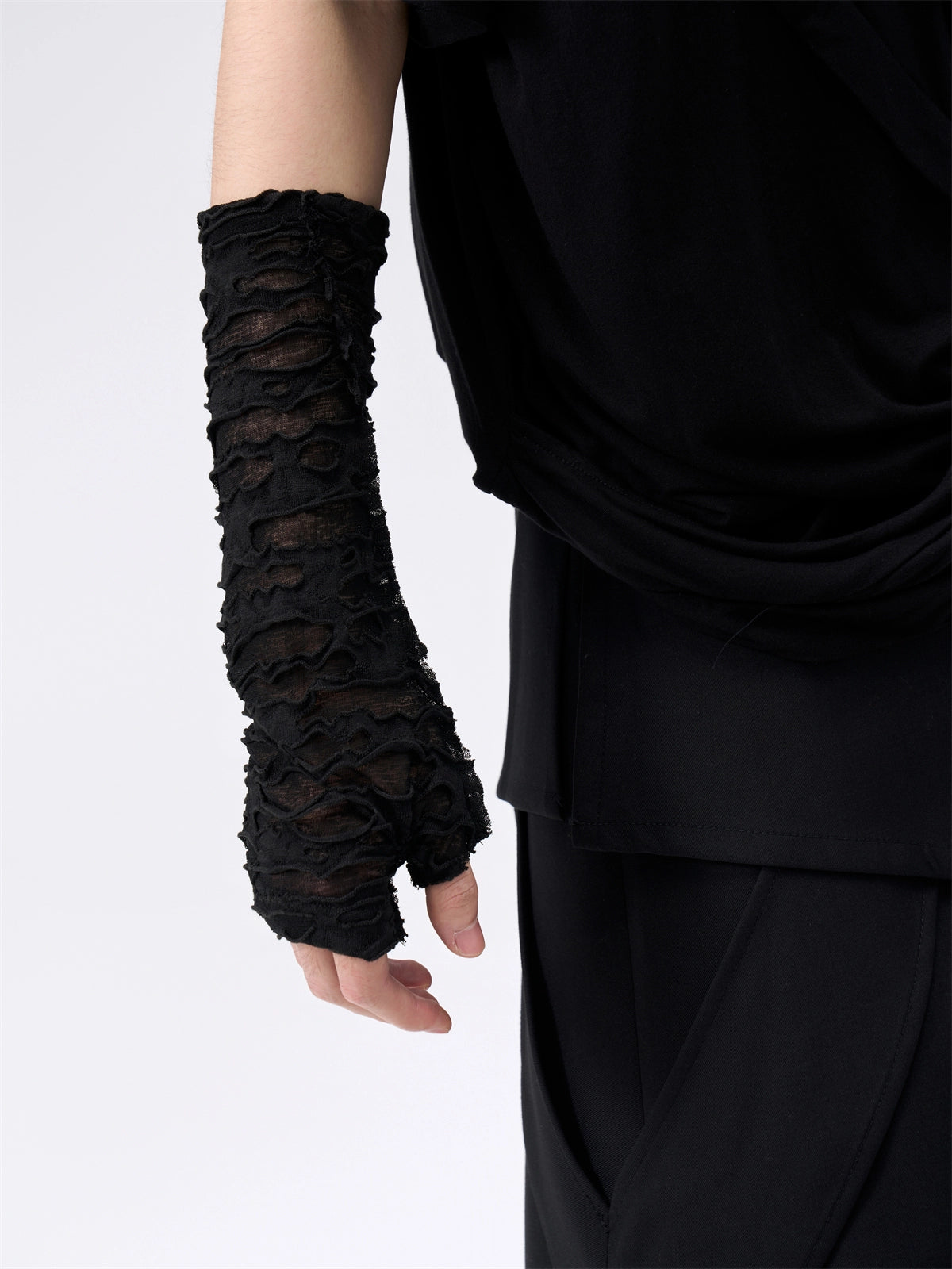 FRKM SCD 25 AW Mesh Texture Sunscreen Half Palm Fingerless Gloves Unisex Sleeves - WINNER