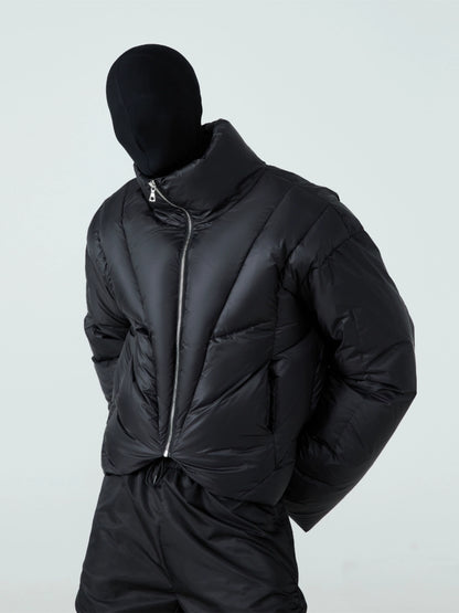 FRKM SCD 90 White Duck Down Thickened Warm Cropped Jacket- VERICK.