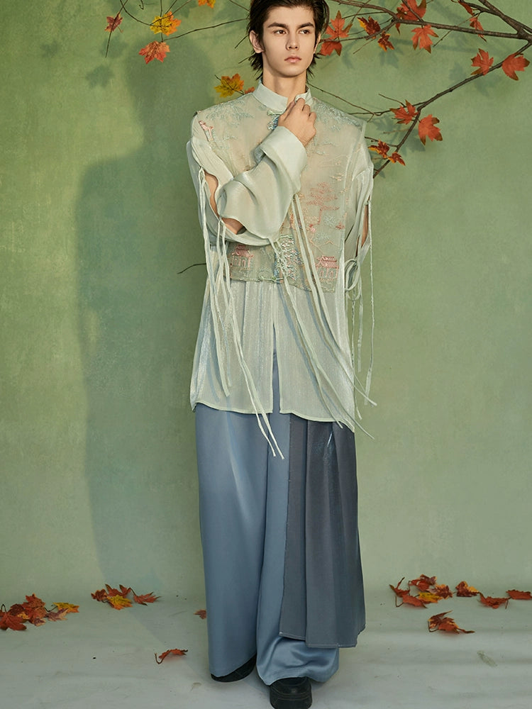 JIECHI horse-faced culottes loose casual trousers- TRISTAN.