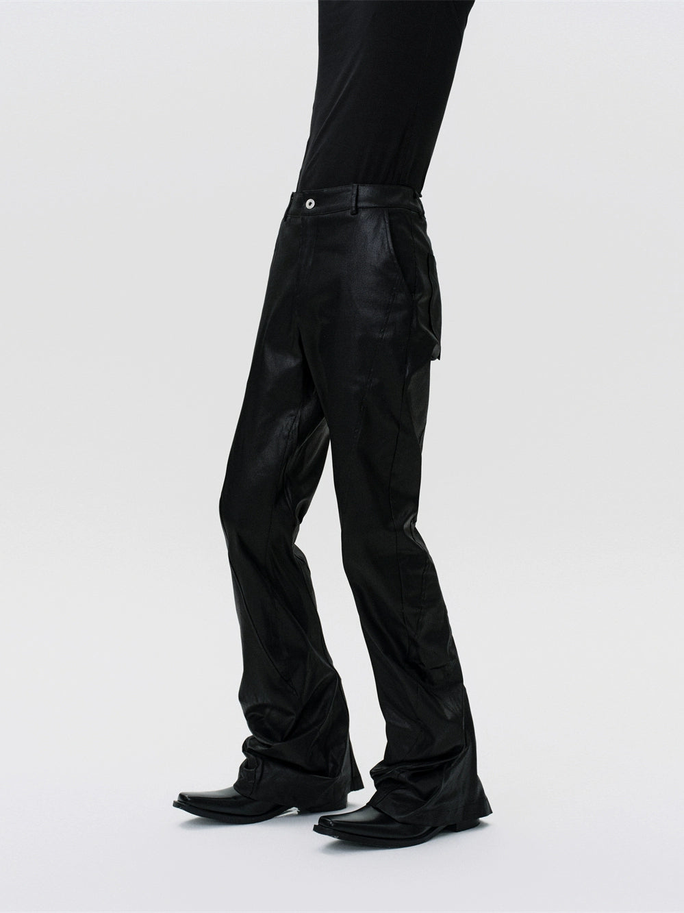 FRKM SCD  Irregular Twist Handmade Wax Layer Casual Pants - CANDY.