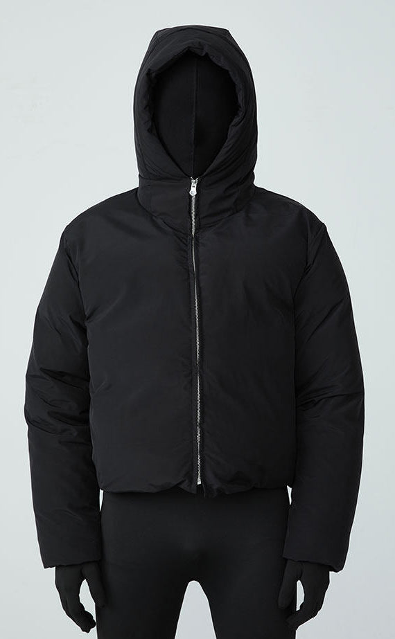 FRKM SCD FW Unisex Short Hooded Solid Color Super Thick All-Match Down Jacket - OLAF.