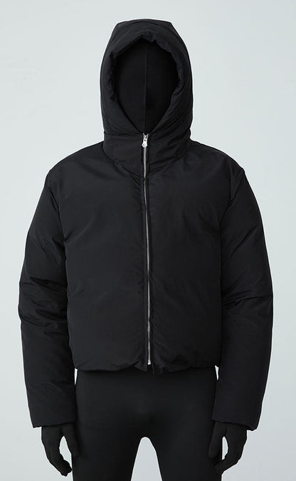 FRKM SCD FW Unisex Short Hooded Solid Color Super Thick All-Match Down Jacket - OLAF.