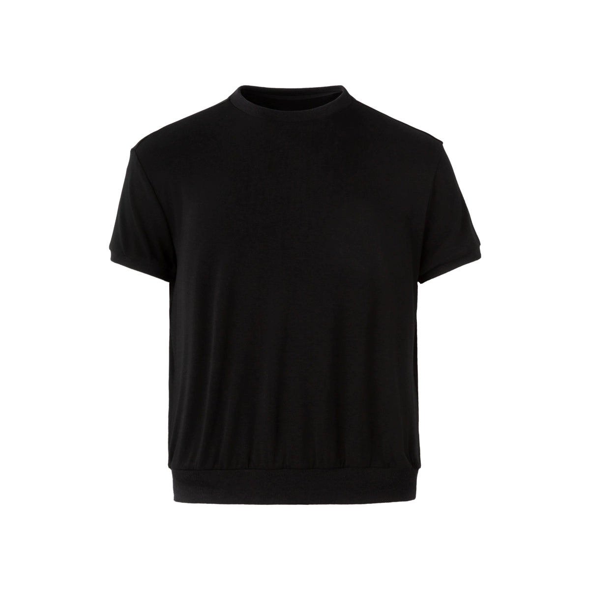 FRKM SCD Ribbed Waist Stretch Short Sleeve Versatile T-Shirt - FAST.