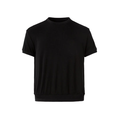 FRKM SCD Ribbed Waist Stretch Short Sleeve Versatile T-Shirt - FAST.