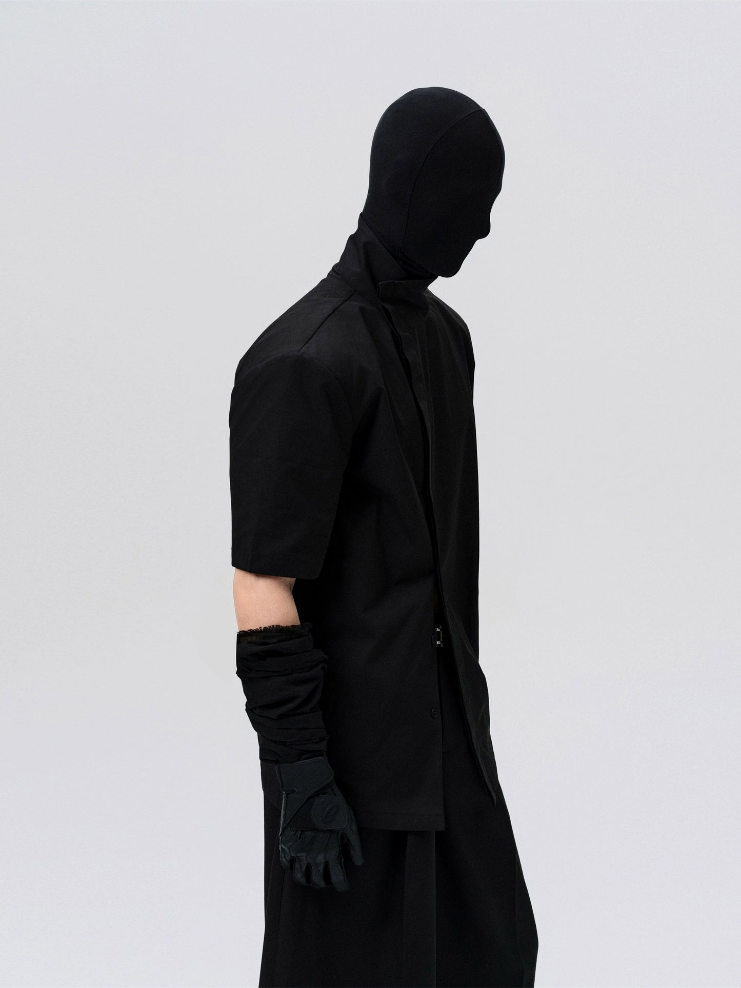 FRKM SCD Three-Dimensional Large Lapel Detachable 3D Cropped Shirt - UNA.