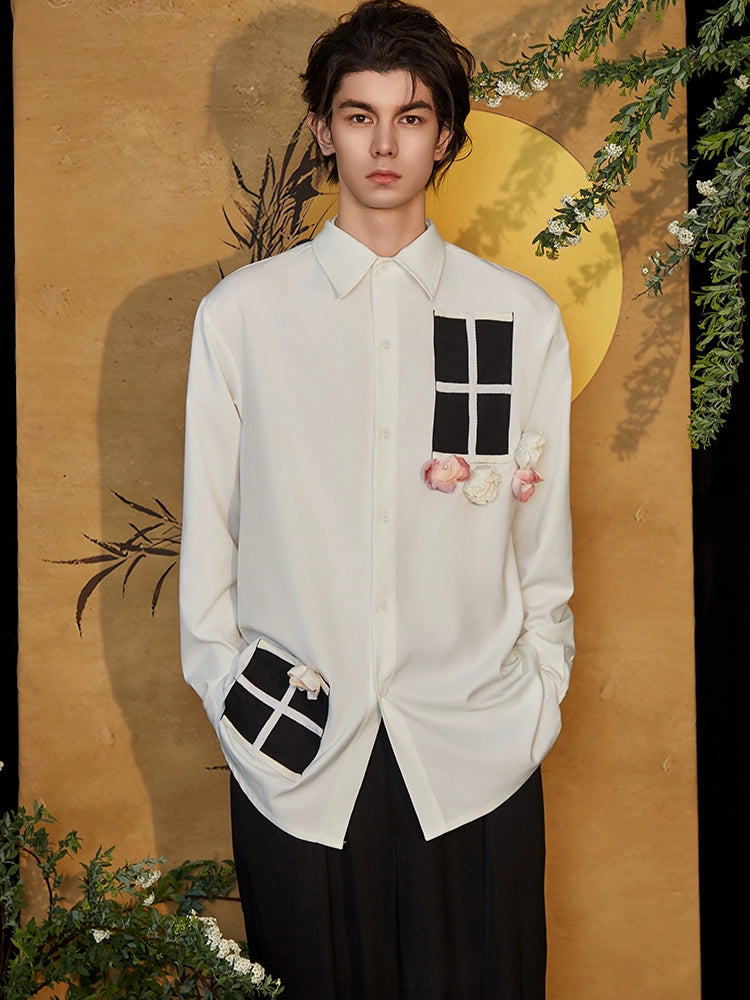 JIECHI casual loose long-sleeved shirt - DARIUS.