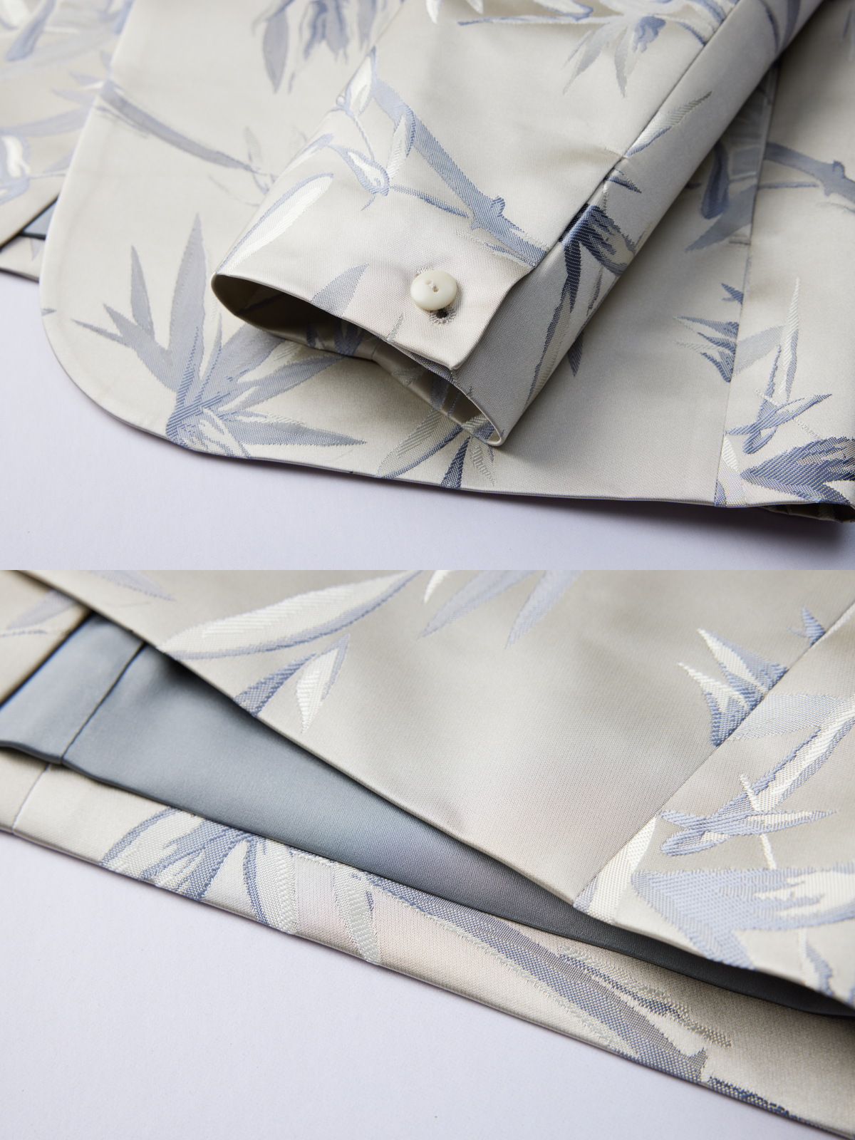 OWNLIFE Stand Collar Brocade Jacquard Suit - TRAIN.