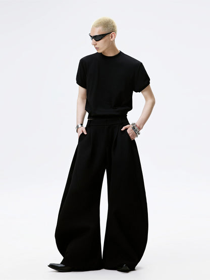 FRKM SCD Ribbed Waist Stretch Short Sleeve Versatile T-Shirt - FAST.