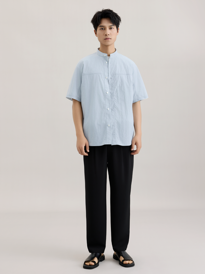 OWNLIFE short-sleeved shirt sky blue versatile - RICHARD.