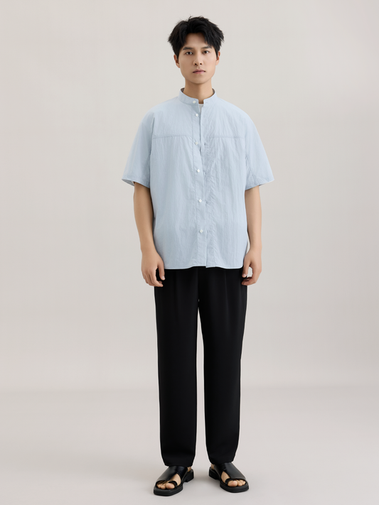 OWNLIFE short-sleeved shirt sky blue versatile - RICHARD.
