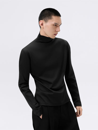 FRKM SCD Fitted Waist Long Sleeve High Neck Stretch Streamlined Top - NIGEL.