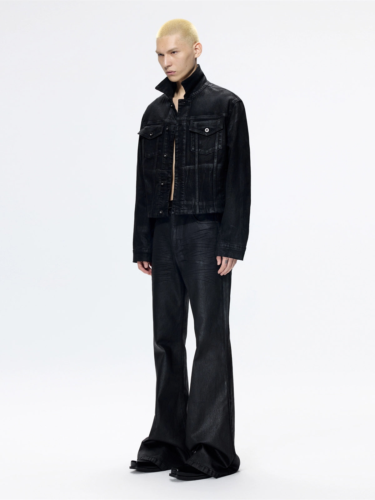 FRKM SCD Pure Hand Brushed Wax High Ounce Fabric Denim Jacket - ION.