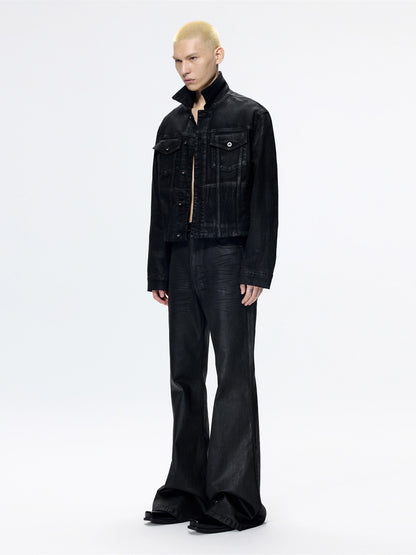 FRKM SCD Pure Hand Brushed Wax High Ounce Fabric Denim Jacket - ION.