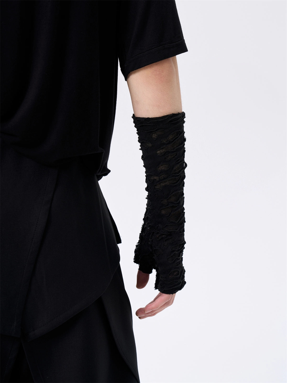 FRKM SCD 25 AW Mesh Texture Sunscreen Half Palm Fingerless Gloves Unisex Sleeves - WINNER