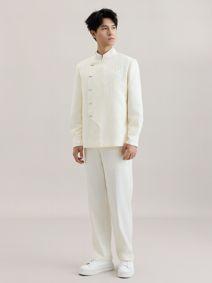 OWNLIFE white straight-leg stretchy pants - CHRIS.