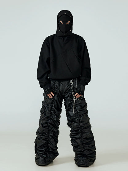FRKM SCD Mask Deconstructed Paneled Studded Hooded Cardigan- PHARRELL.
