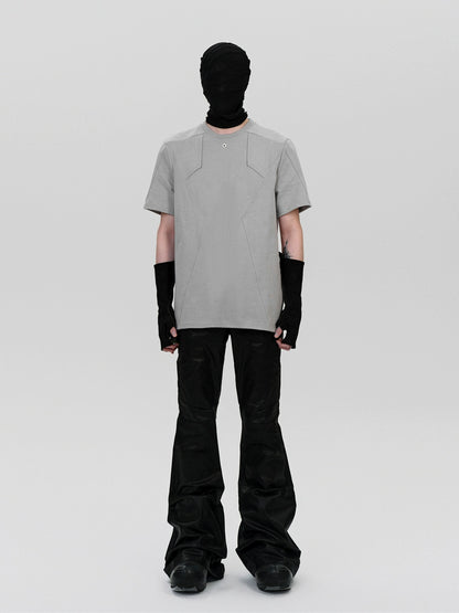 FRKM SCD simple design deconstructed short sleeve t-shirt - FEINT.
