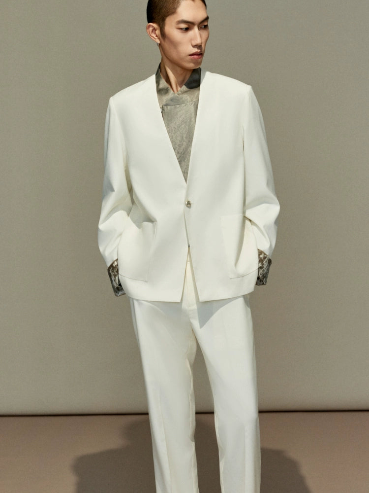 OWNLIFE worsted wool turn-sleeve casual suit - WILLIE.