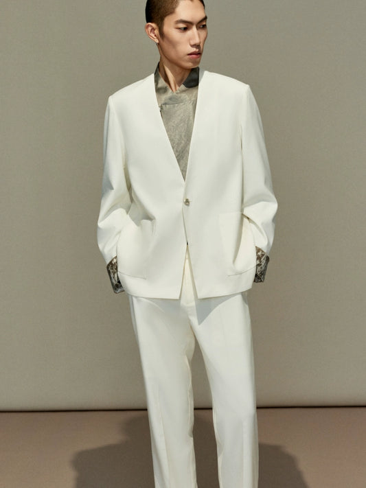 OWNLIFE worsted wool turn-sleeve casual suit - WILLIE.