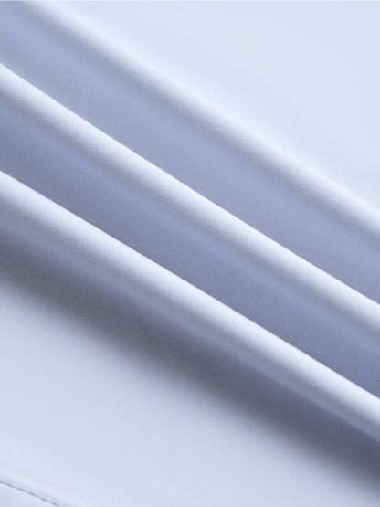 OWNLIFE Fiber Natural Jade Buckle Stand Collar Men's Shirt - MARK.