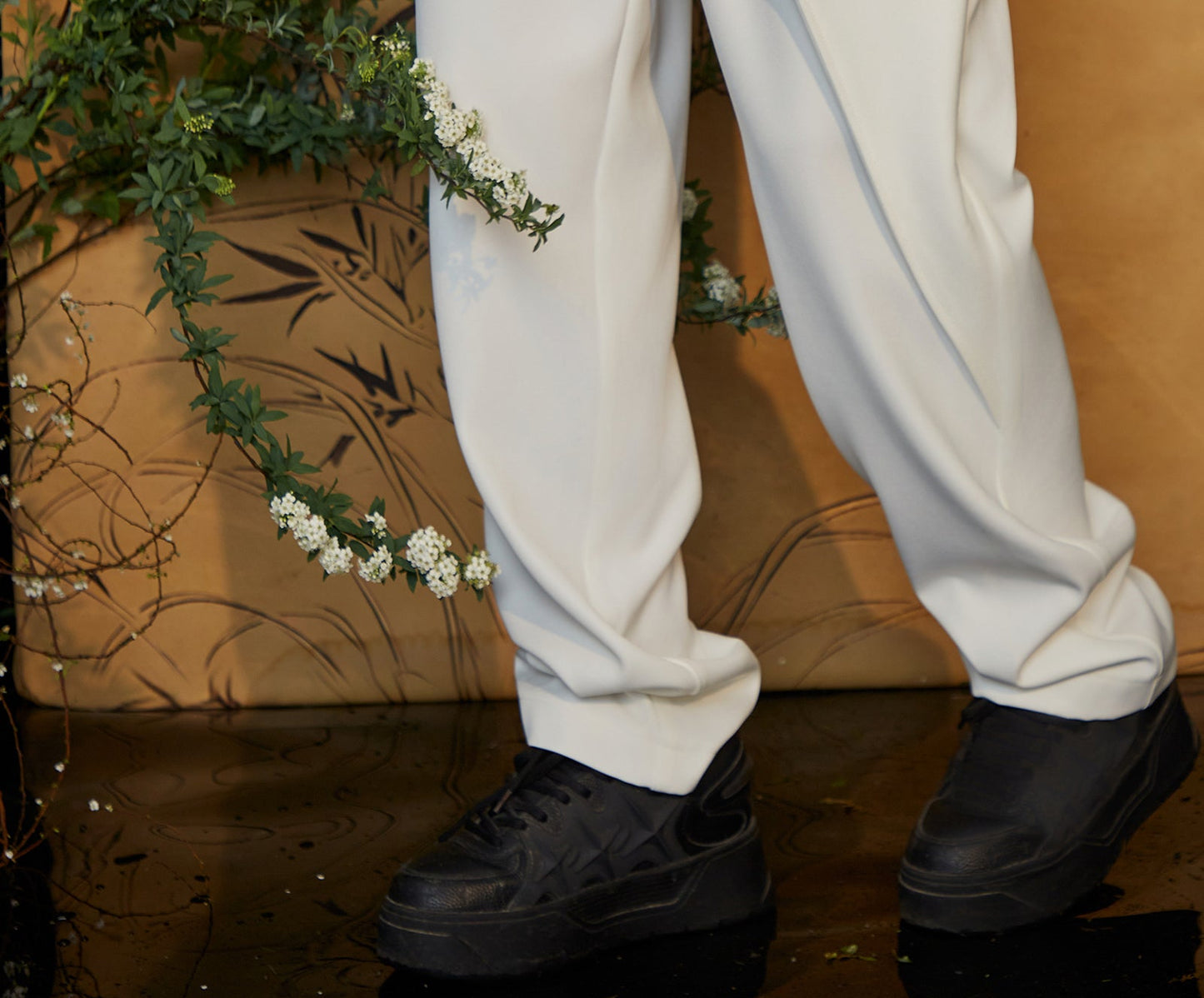 JIECHI  loose casual wide-leg trousers - TYLER.