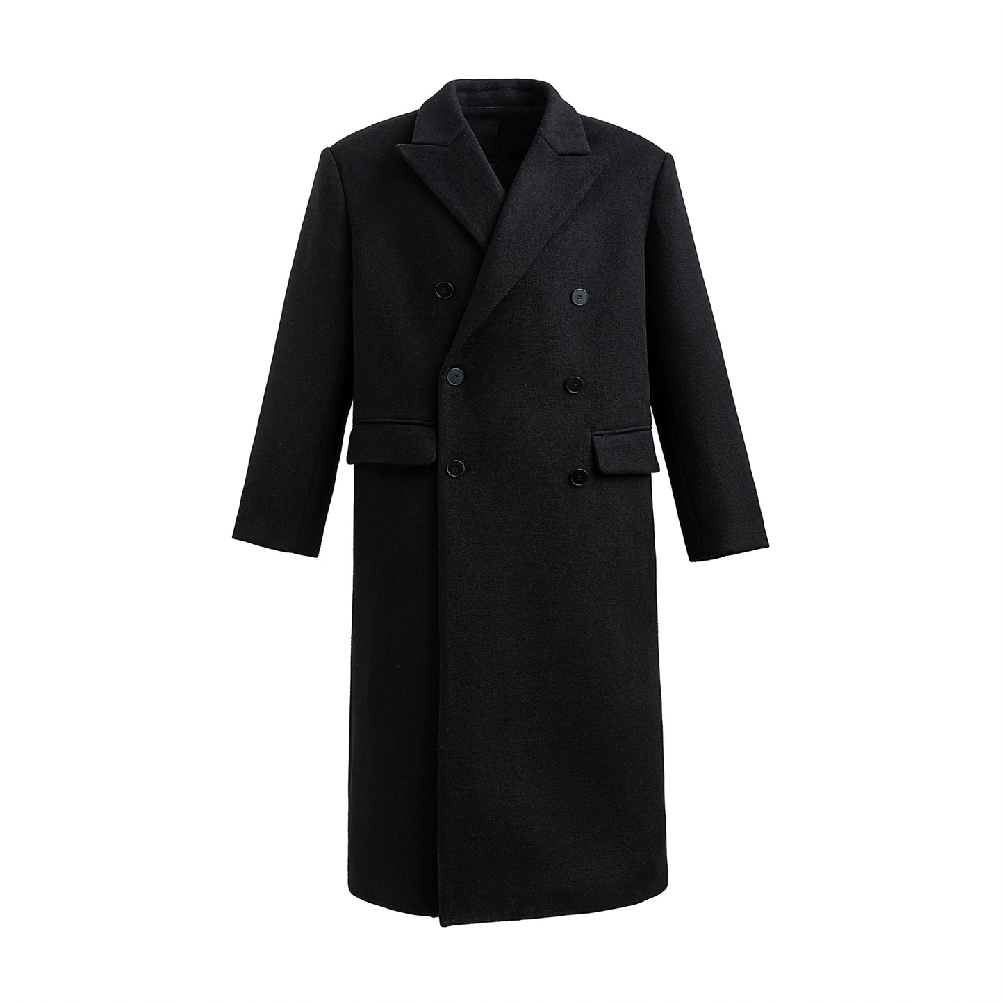 FRKM SCD Double Breasted Cashmere Thickened Wool Midi Jacket - NONNY.