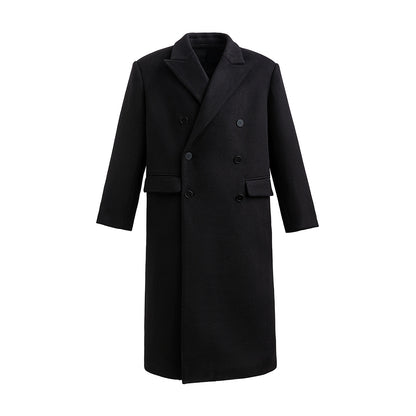 FRKM SCD Double Breasted Cashmere Thickened Wool Midi Jacket - NONNY.