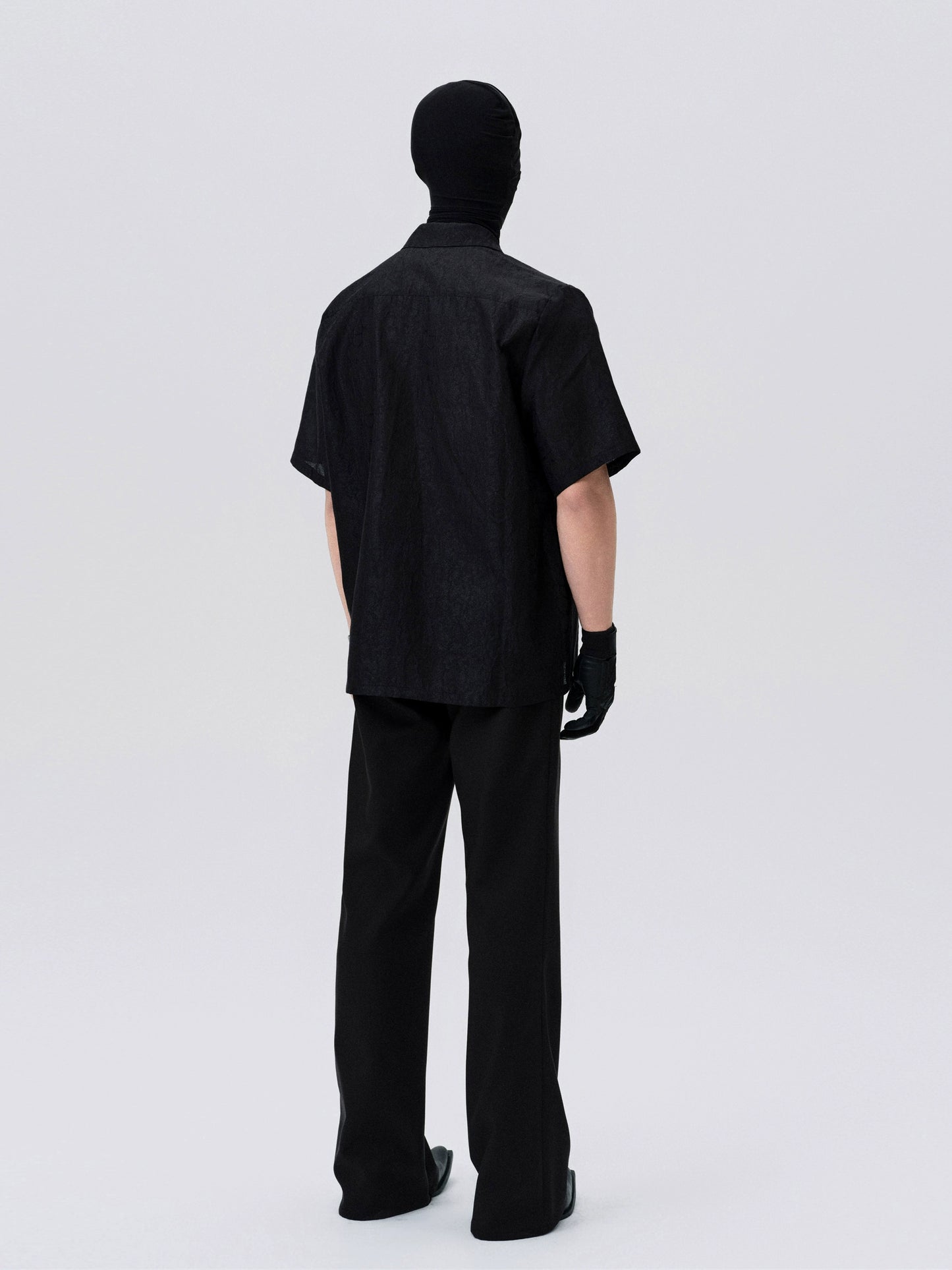 FRKM SCD Memory Silk Snake Print Pleated Loose Short Sleeve Shirt- RILEY.