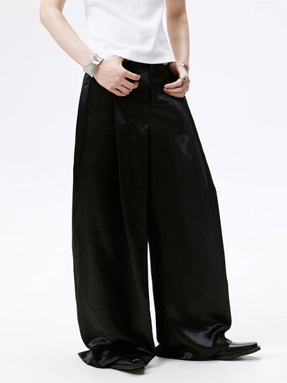 FRKM SCD Gilded Satin Drape Loose Wide-leg Pants and Top - GRANT.