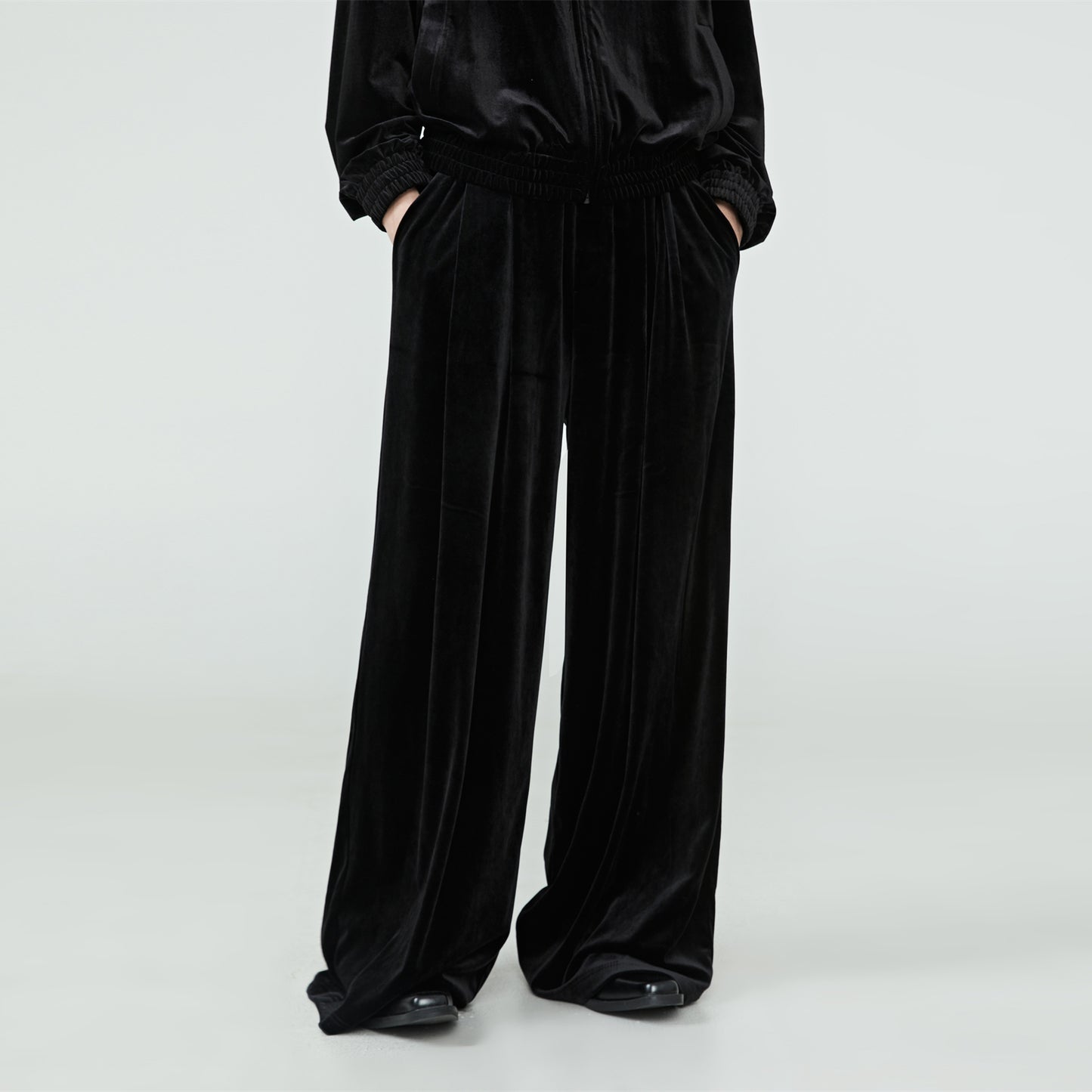 FRKM SCD Velvet Wide-leg Floor-length Drape Loose Casual Pants - HASH.
