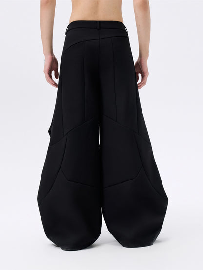FRKM SCD Three-Dimensional Pleated diamond WideLeg Scimitar Pants-JASPER.