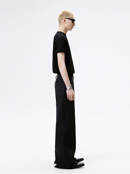 FRKM SCD Black Straight Casual Bootcut Basic Pants - XYLO.