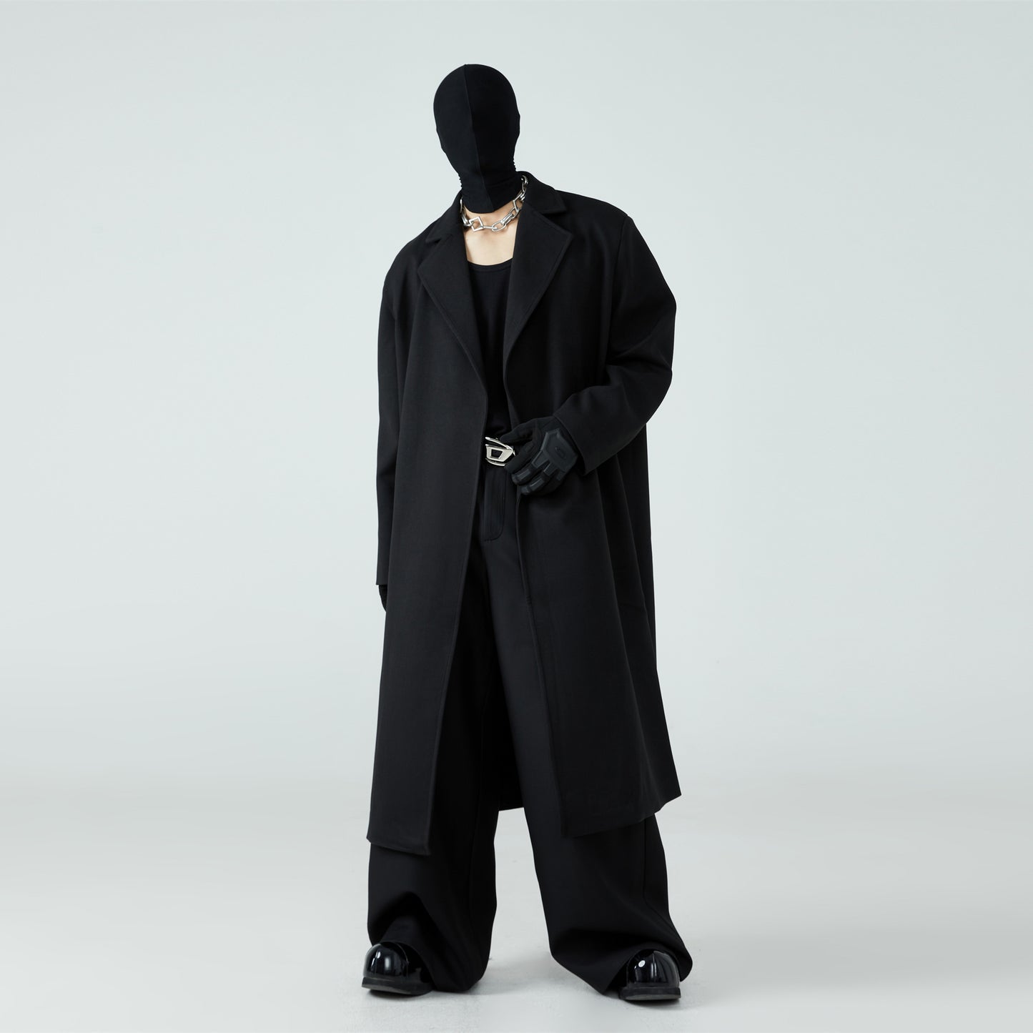 FRKM SCD 24 FW Buttonless Tweed Thickened Midi Trench Coat - MELISSA.