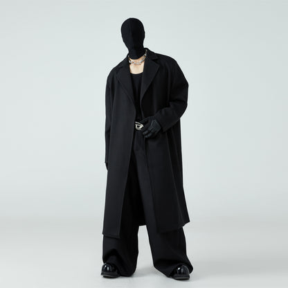 FRKM SCD 24 FW Buttonless Tweed Thickened Midi Trench Coat - MELISSA.