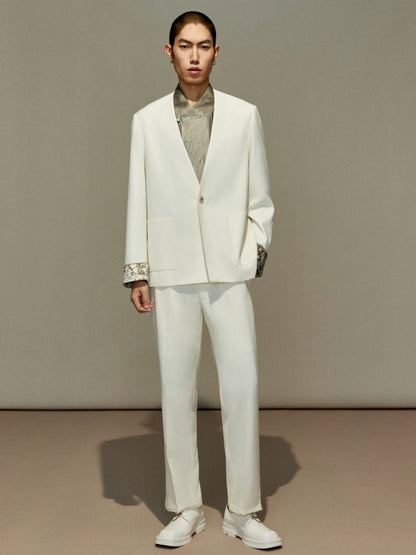 OWNLIFE worsted wool turn-sleeve casual suit - WILLIE.