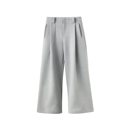 FRKM SCD Grey Pleated Casual Sweater and Sweatpants Set - WYATT.