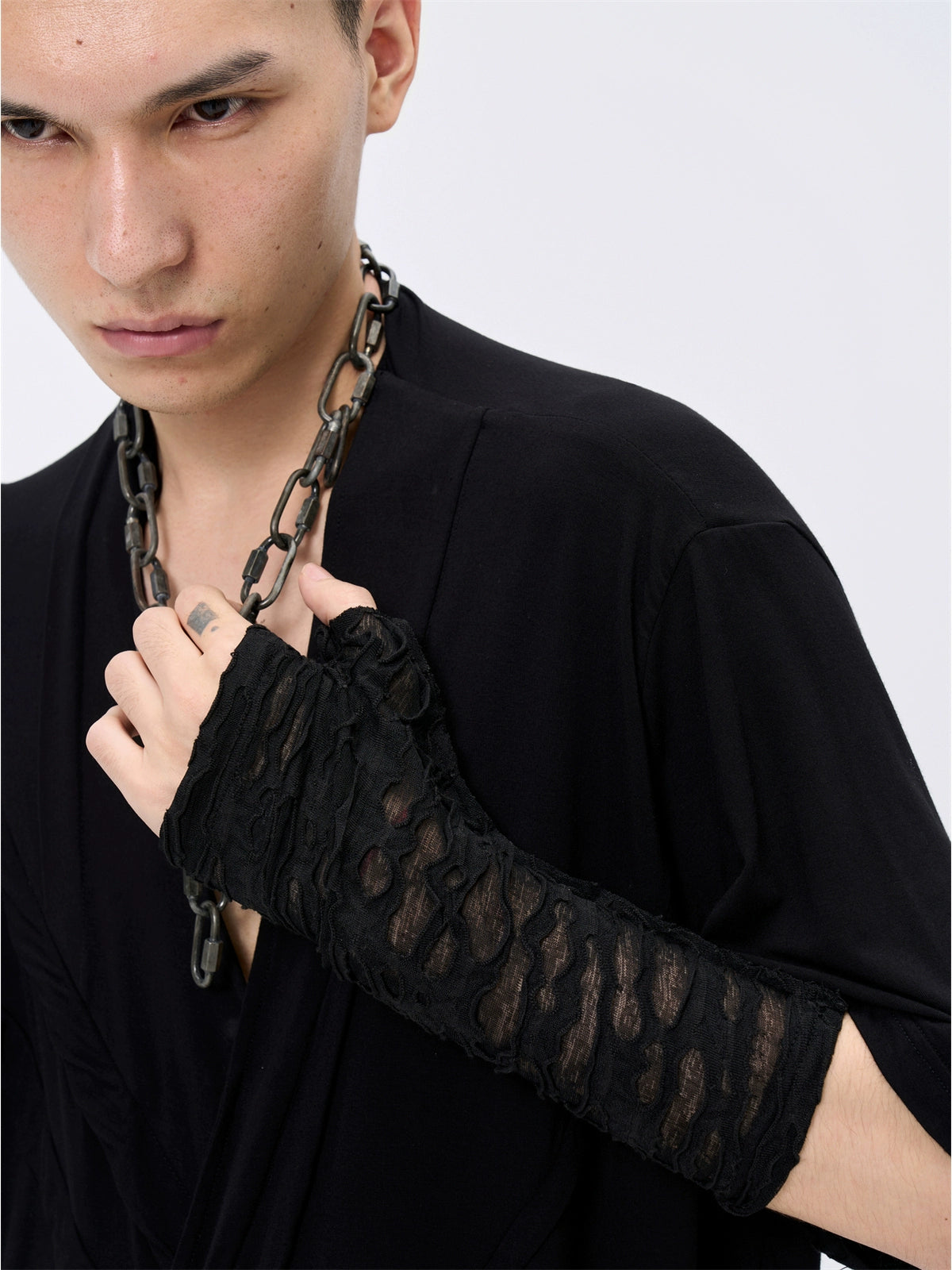 FRKM SCD 25 AW Mesh Texture Sunscreen Half Palm Fingerless Gloves Unisex Sleeves - WINNER
