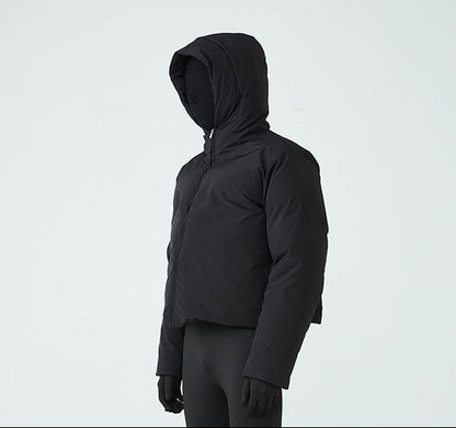 FRKM SCD FW Unisex Short Hooded Solid Color Super Thick All-Match Down Jacket - OLAF.