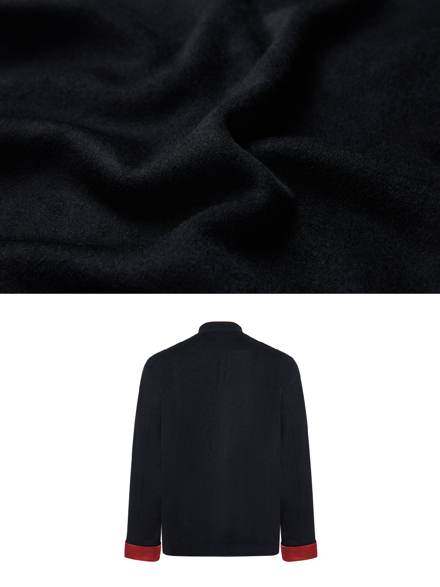 OWNLIFE  imported woolen short coat with partial placket buckles -GRAND.