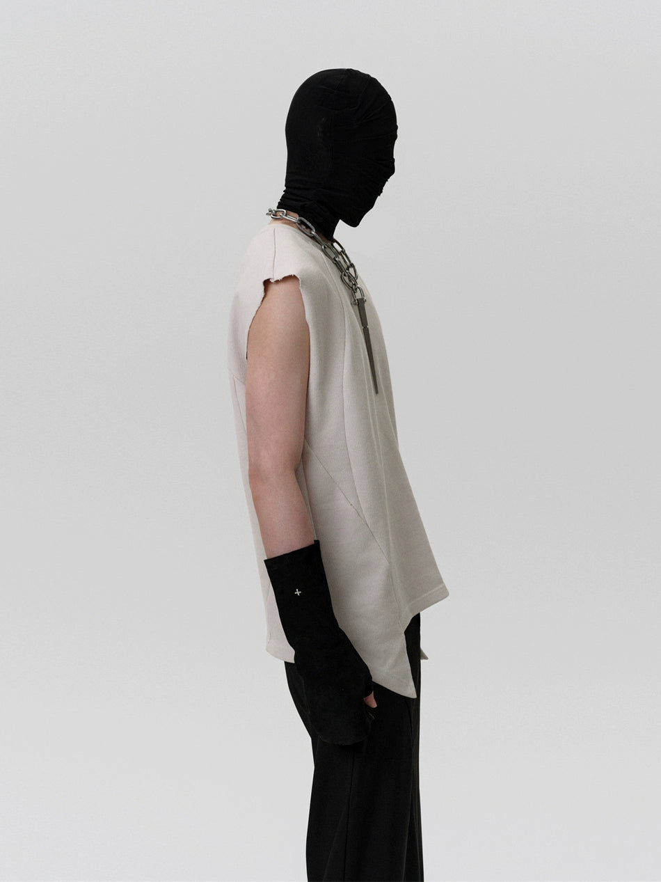 FRKM SCD Deconstructed Sleeveless Shoulder Vest - IRIS.