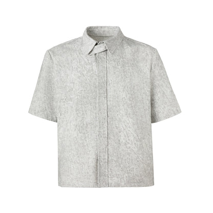 FRKM SCD Veined Texture Zip Tree Pattern Top and Short - CARRIE.